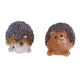 Max Micro Landscape Decor Resin Ornament Garden DIY Crafts Pair of Hedgehog #1
