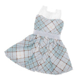 Maxbell Lovely Doll Mini Sleeveless Plaid Dress Clothes for 1/6 Girl Dolls Orange