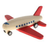 Maxbell Mini Wooden Pull Back Airplane  Friction Powered Toy for Kids Gift Red Wing