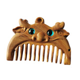 Maxbell Wood Hair Combs Beard Comb Multi Functional Portable Women Men Gift Handmade Dragon