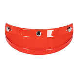 Maxbell Helmet Visor 3 Snap for Helmets with 3 Buttons Half Helmets Parts Transparent Red