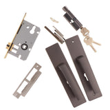 Max Modern Style Mute Interior Door Handle Lock Bedroom Privacy Lockset Gray - Aladdin Shoppers