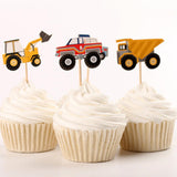 Maxbell 24pcs Stylish Wedding Birthday Baking Supply Car Model Cake Decor Inserted Card