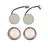 Max 1 Pair Motorcycle White/Amber LED Turn Signal Insert Smoke Cover for Harley