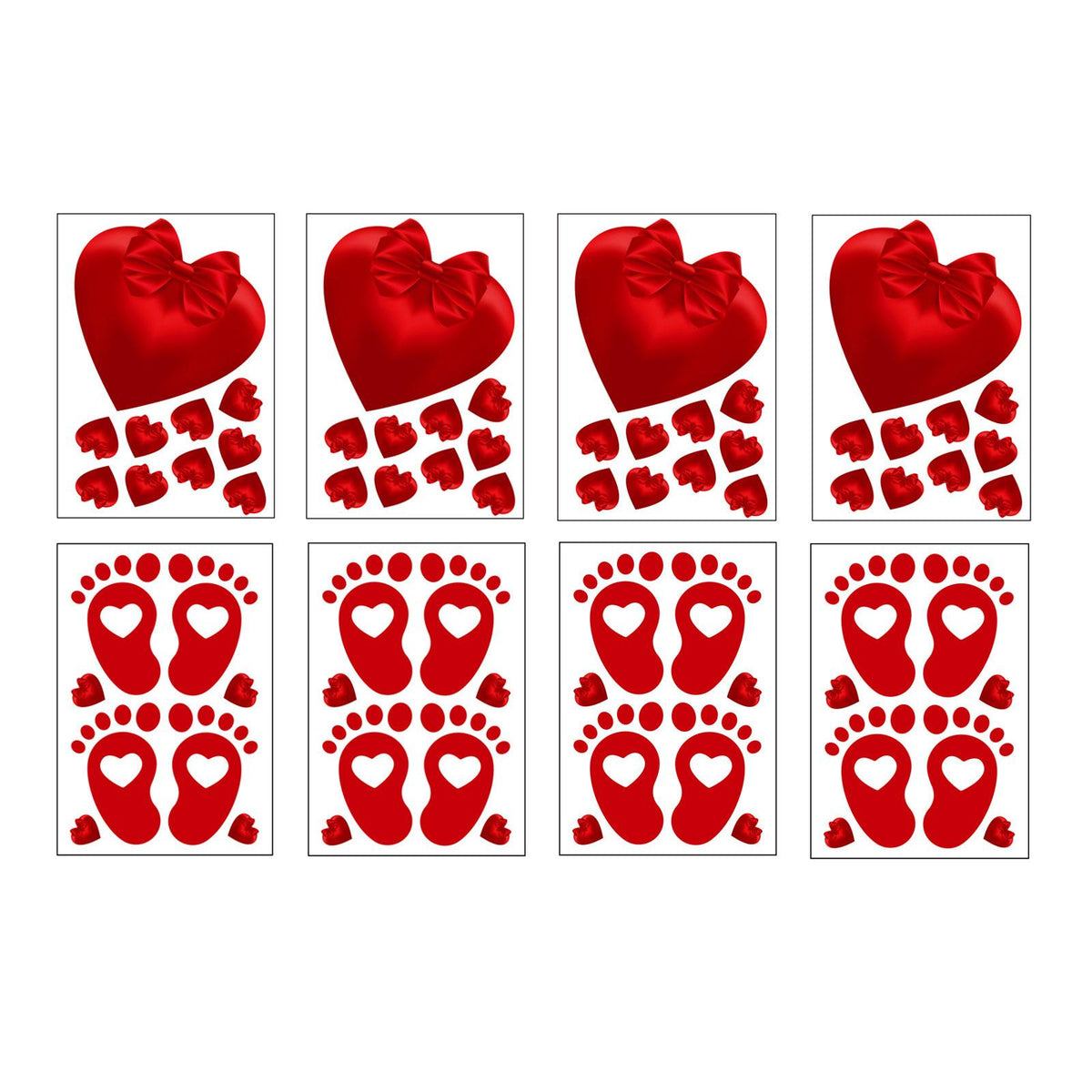 Maxbell 8x Valentine'S Day Window Clings Window Stickers for Party Decor Ornaments