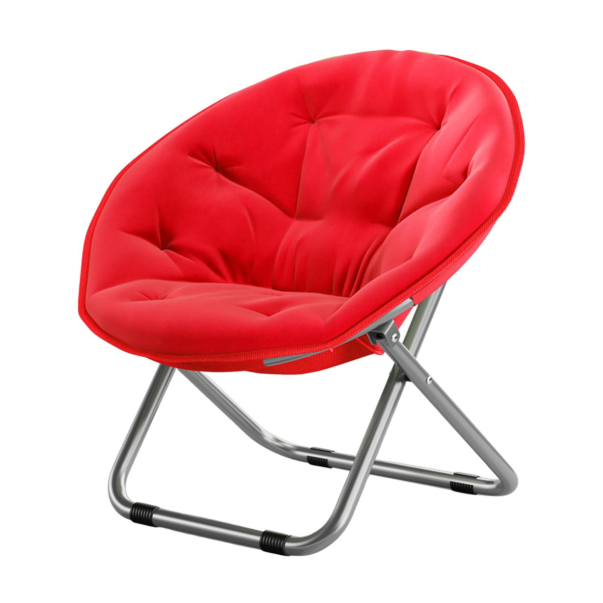 Maxbell Camping Folding Chair Moon Chair Compact for Picnic Outdoor Backpacking red