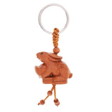 Max Chinese Solid Mahogany Carving Car/Bag/Purse Key Ring Pendant Keychain 3