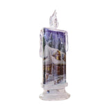 Maxbell Christmas Electronic Candle Christmas Atmosphere Light for Table Window House Pattern