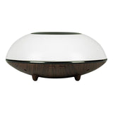 Maxbell Ultrasonic Humidifier Wood Grain Cool Mist Maker for Bedside Nursery Car White Dark Wood