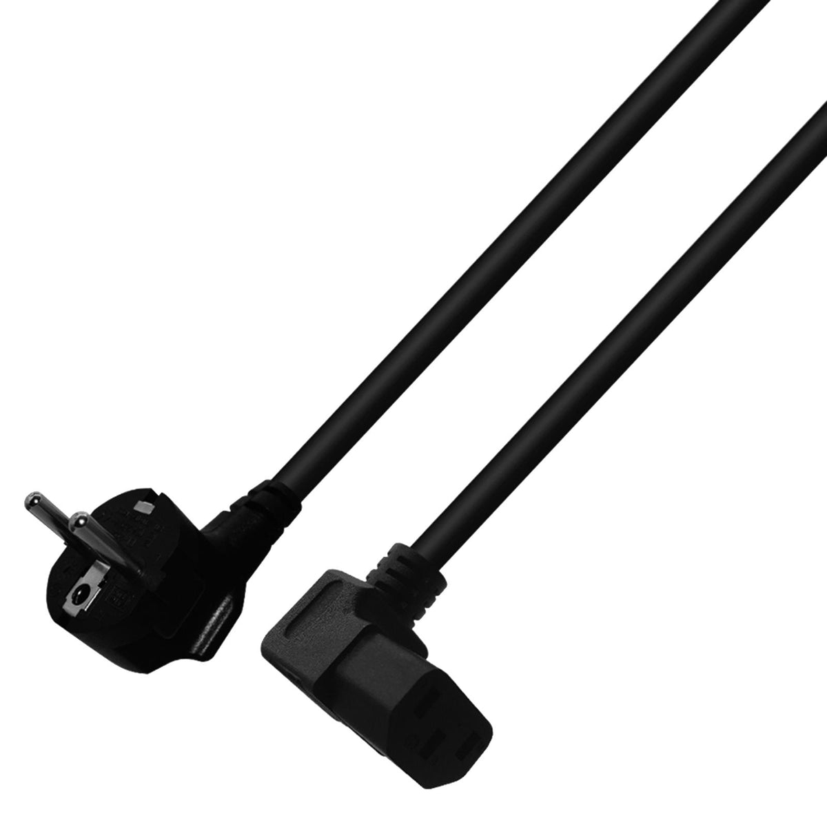 Maxbell Down Angle 100cm Germany Plug Angled C13 Computer Power Cable Replaces