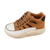 Maxbell Women Casual Shoes Thick Bottom Fashion Trainers Round Toe Platform Sneakers 37 Size Brown