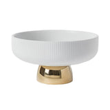 Maxbell Ceramic Fruit Plate Round Display Reusable Stand for Countertop Buffet Cake 6 inch