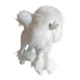 Maxbell Poodle Figurine Realistic Decorating Handcrafted for Lawn Pathway White