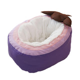 Maxbell Plush Cave Pet Bed Cat Kitten Cozy Nest Dog Tent Washable Nonslip Warm House 55x35x25cm