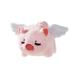 Maxbell Stuffed Animal Shaking and Wagging Tail Pig Keychain for Bag Decoration White