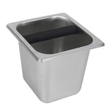 Maxbell Stainless Steel Coffee Knocking Box with Rubber Bar Easily Clean Heavy Duty Size M