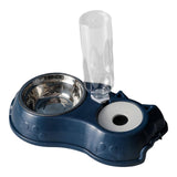 Maxbell Feeding Dishes Food and Water Feeder Water Bowl Pet Bowl for Pet Supplies dark blue