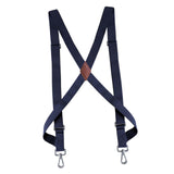 Maxbell Mens Womens Suspender X Shaped Elastic Straps Hook Suspenders Adjustable Dark Blue
