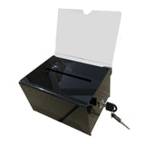 Maxbell Acrylic Donation Case Transparent with Lock Charity for Voting Tabletop Shop