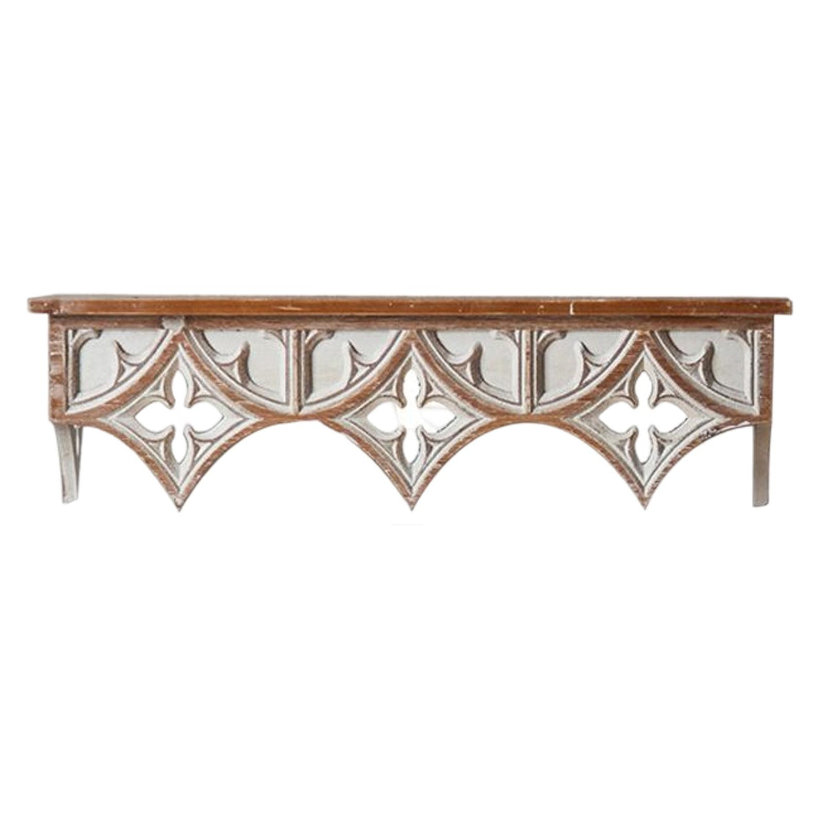 Maxbell Maxbell Wall Shelf Storage Rack Display Rustic Crafts Retro Style for Bedroom Decor 60cmx18cmx17cm