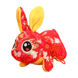 Maxbell Cute Chinese New Year Rabbit Plush Toy Bunny Doll Holiday Stuffed Animals 15cm Red