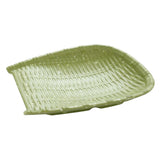 Maxbell Rattan Wicker Basket Hand Knitting Box Woven Container Vintage Green 22cm