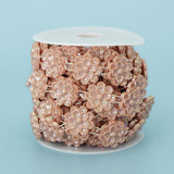 Max Flower Pearl Rhinestone Chain Sew On Trims Wedding Dress Decor Coffee
