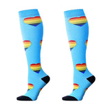 Max 1 Pair Running Sports Leg Support Sleeves Compression Socks Blue M S