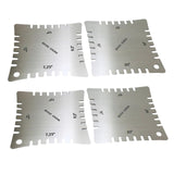 Maxbell 4x Guitar Notched Range Gauges Fretboard Measuring Kit Luthier Tools Set