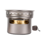 Maxbell Alcohol Stove Camping with Stand with Carrying Bag for BBQ Outdoor Camping Argent