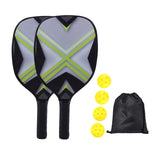Maxbell Pickleball Paddles Set with 4 Balls and Storage Bag for Indoor Outdoor Use Green