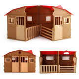 Maxbell DIY Assembling Farm Cabin Paddock Scene Building Kits Educational Toy