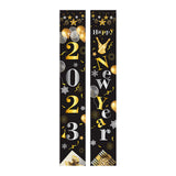 Maxbell 1 Pair New Year Porch Sign Banners Couplet Decor for Festival Doorway Garden Style D