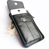 Maxbell Handbag Purse Strap Pouch Universal Phone Crossbody Leather Bag  black