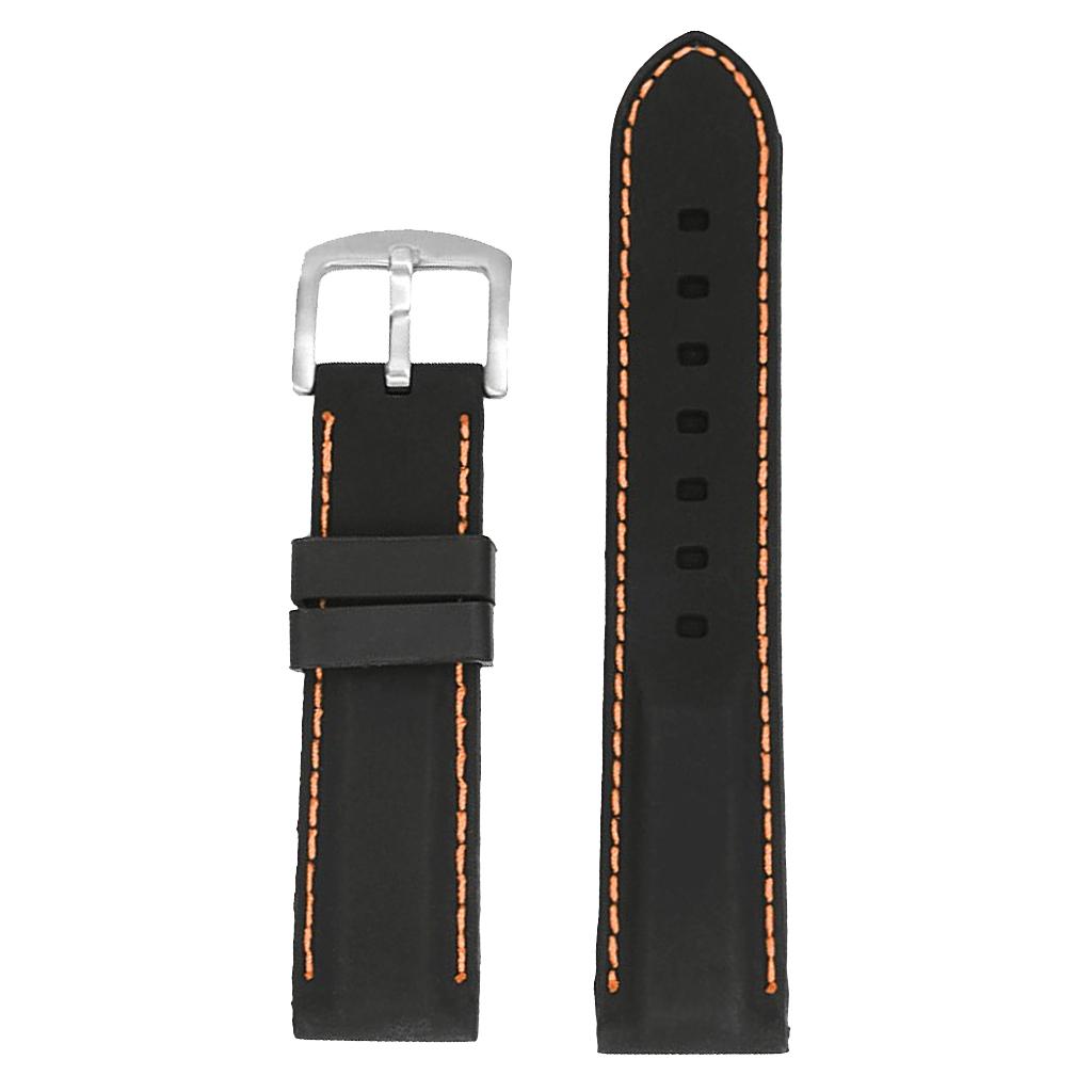 Maxbell Silicone Rubber Watch Strap Band Waterproof Watch Band Belt for Samsung 24mm