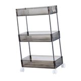 Maxbell 3 Tier Rolling Storage cart Roller Rack for Kitchen Bedroom Hallway black