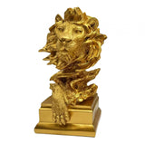 Maxbell Lion Sculpture Desktop Figurine 3D Lion Statue for Office Bedroom Decoration