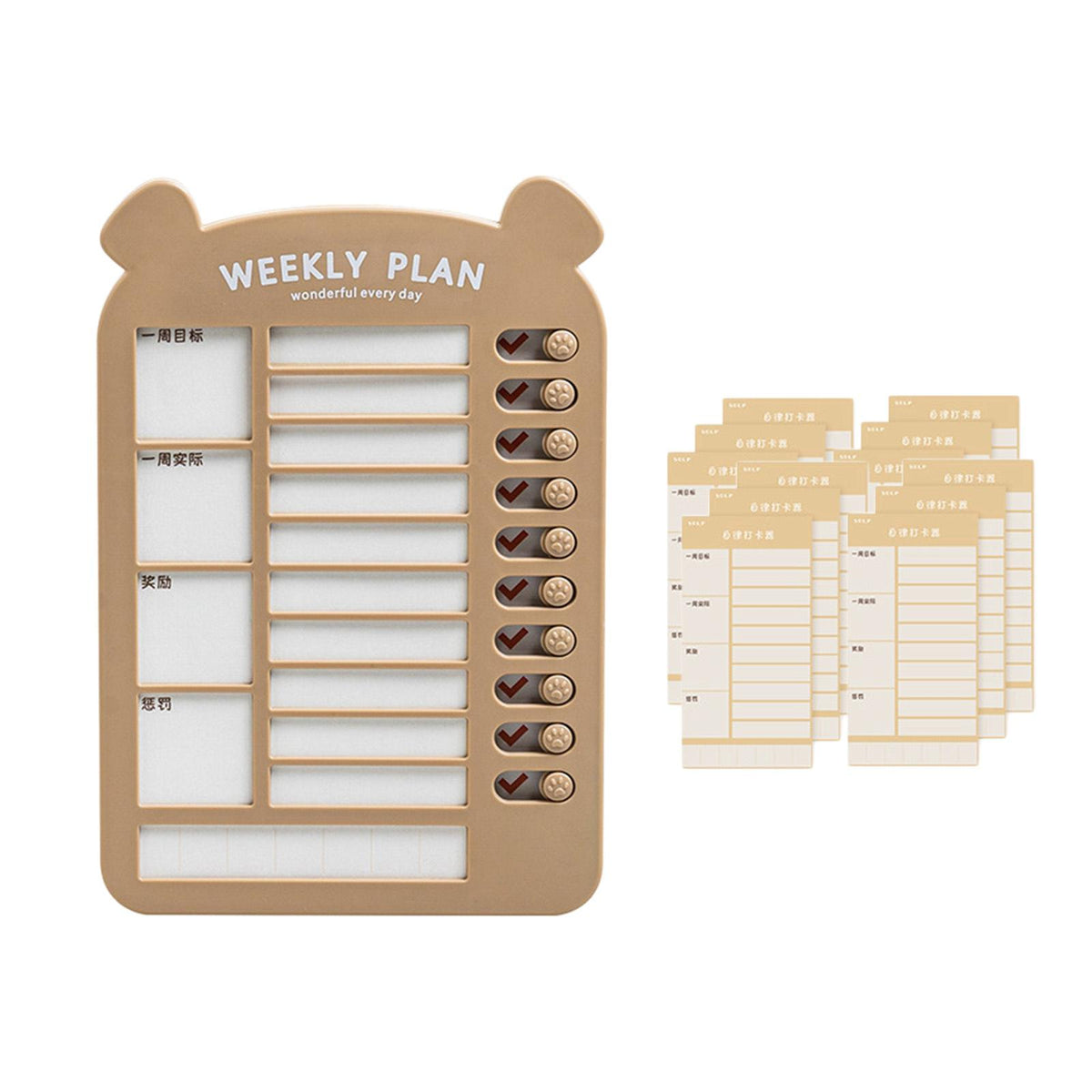 Maxbell List Board Daily Task Planning Board Chart Memo for RV Office Home Brown