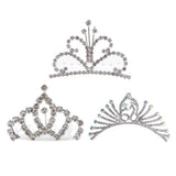 Max Chic Mini Crystal Crown Tiara Hair Comb Wedding Bride Girls Hair Accessories