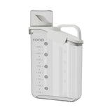 Maxbell Rice Barrel with Measuring Cups Grain Dispenser Household for Flour Rice White