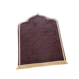 Maxbell Worship Mat Floor Carpet Thickened Floor Mat Prayer Mat for Wedding Travel Brown Small