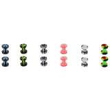 Maxbell 6 Pairs Colorful Acrylic Screw Fit Ear Tunnel Plug Stretcher Expander 5mm