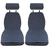 Max Maxb 1 set Front Seat Flax Fabrics Covers Protective Cushion Four Seasons Blue