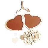Max Wooden Wedding Guest Book Love-Heart Shape Ornaments Wedding Party Decor