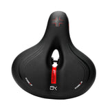 Maxbell Comfort Bike Seat PU Leather Easy to Install Exercise Bicycle Saddle Cushion Red