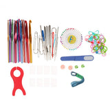 Maxbell 73pcs Metal Hook knitting Craft Case crochet set in Case Yarn Hook Sewing