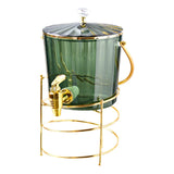 Maxbell Drink Fridge Dispenser 2.2L Lemonade Dispenser for Fridge Wedding Restaurant Green Faucet Rack