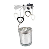 Maxbell Romantic Rotating Candle Holder Candlestick for Home Ornament Heart Shaped