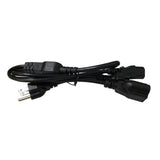 Maxbell 3 Prong power Cords PVC Outer Male to Female for Scanner Computer