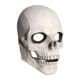 Maxbell Skull mask Movable Mouth Full Face Scary for Adult Masquerade Outdoor White